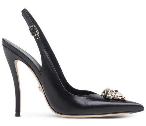 new collection versace contour shoes|Versace slingback shoes.